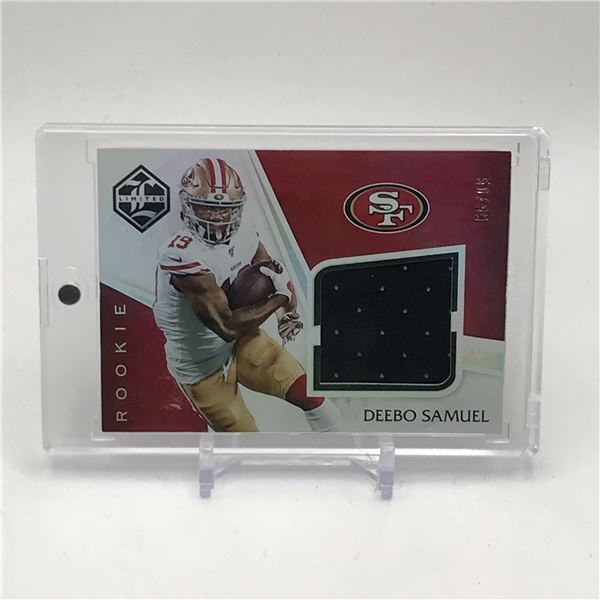 2019 PANINI LIMITED FOOTBALL DEEBO SAMUEL ROOKIE PATCH TRADING CARD