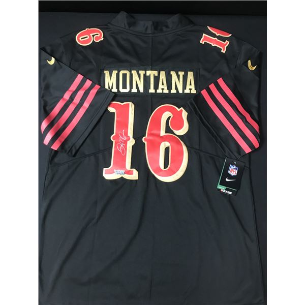 JOE MONTANA SIGNED SAN FRANCISCO 49ERS CUSTOM FOOTBALL JERSEY - ACE COA