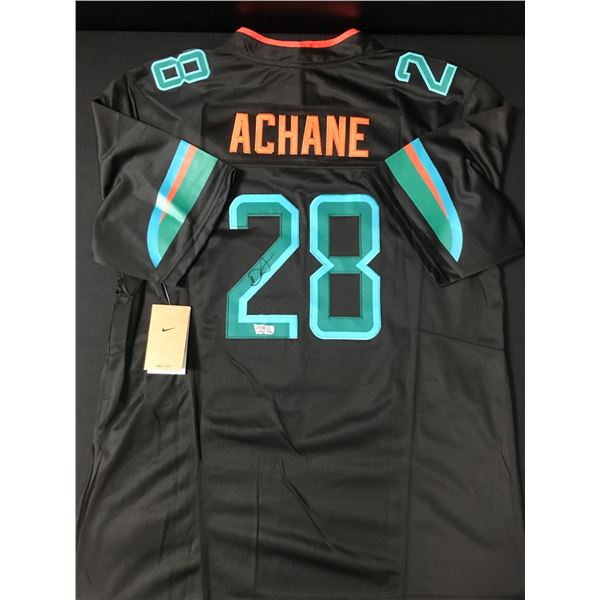 DE'VON ACHANE SIGNED MIAMI DOLPHINS CUSTOM JERSEY - ACE COA