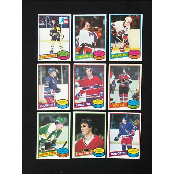 LOT OF 9 1979-80 OPC STAR CARDS LOT