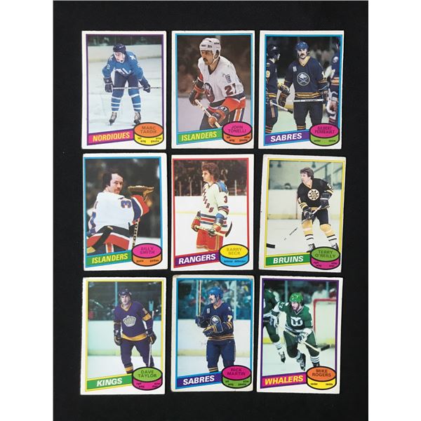 LOT OF 9 1979-80 OPC STAR CARDS LOT
