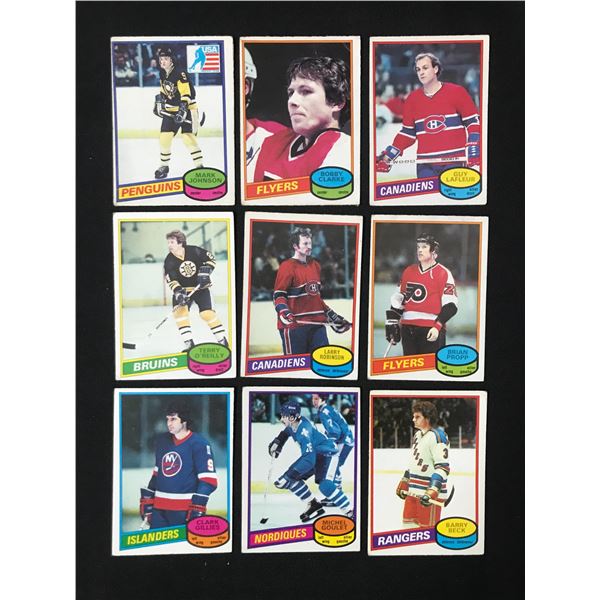 LOT OF 9 1979-80 OPC STAR CARDS LOT
