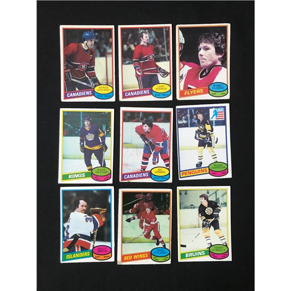 LOT OF 9 1979-80 OPC STAR CARDS LOT
