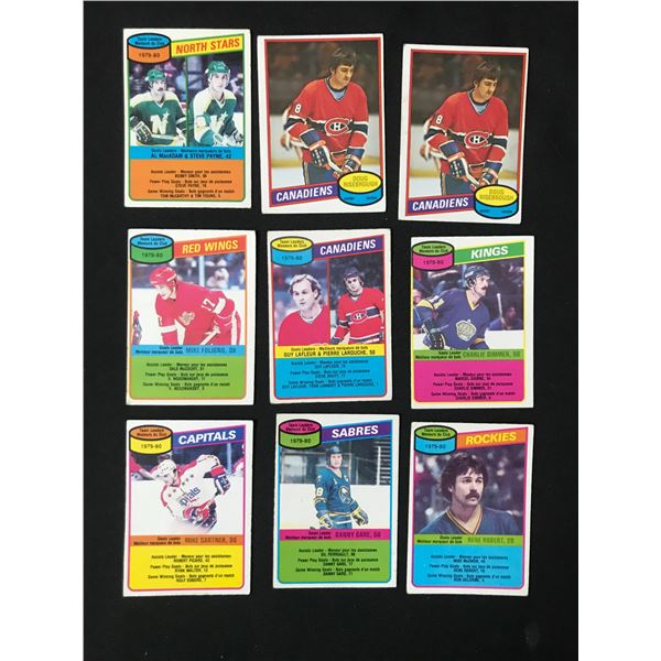 LOT OF 9 1979-80 OPC STAR CARDS LOT