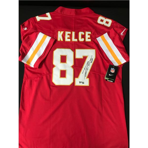 TRAVIS KELCE SIGNED KANSAS CITY CHIEFS CUSTOM JERSEY - ACE COA