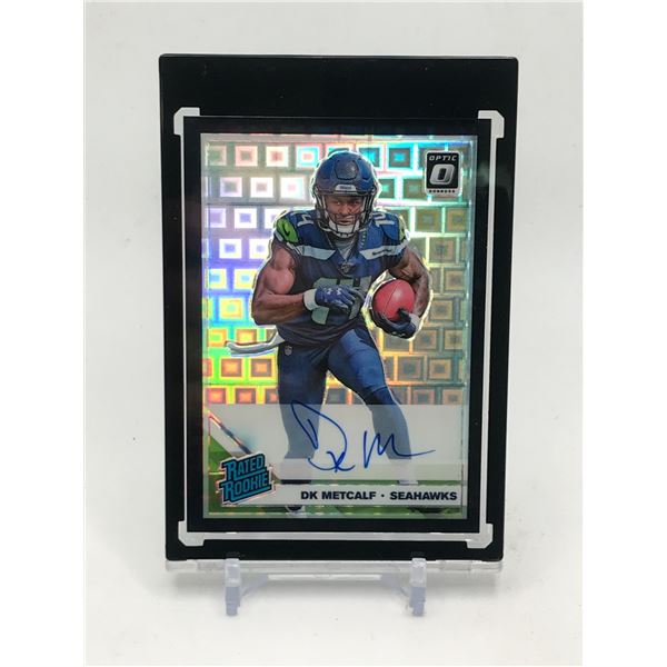 2019 PANINI DONRUSS OPTIC FOOTBALL DK METCALF SIGNED RATED ROOKIES TRADING CARD 10/25