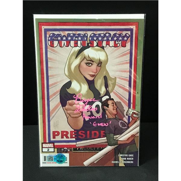 BRYCE DALLAS HOWARD SIGNED GWEN STACY COMIC - WWOC COA
