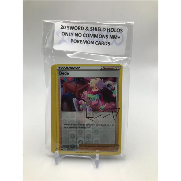 LOT OF 2O POKEMON TCG CARDS SWORD AND SHIELD HOLOS ONLY NO COMMONS NM+