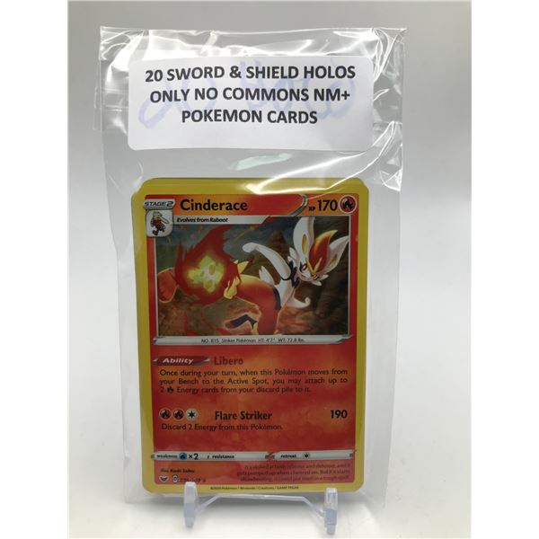 LOT OF 2O POKEMON TCG CARDS SWORD AND SHIELD HOLOS ONLY NO COMMONS NM+