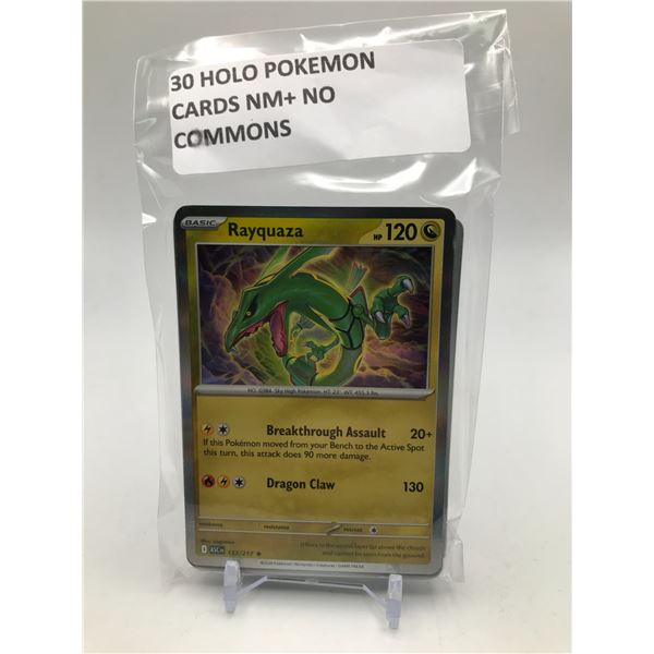 LOT OF 3O POKEMON TCG CARDS HOLOS ONLY NO COMMONS NM+
