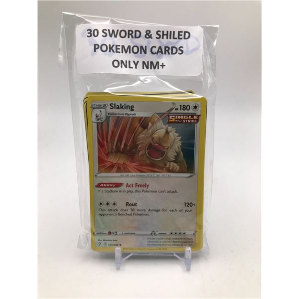 LOT OF 3O POKEMON TCG CARDS SWORD AND SHIELD ONLY NM+