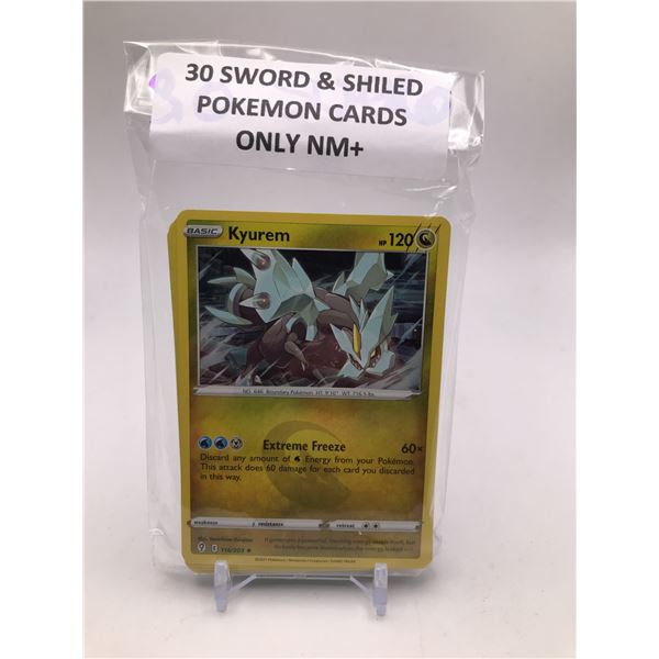 LOT OF 3O POKEMON TCG CARDS SWORD AND SHIELD ONLY NM+