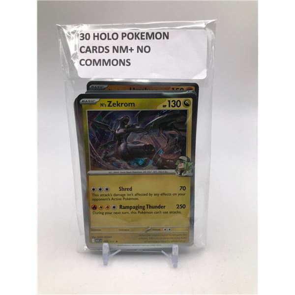 LOT OF 3O POKEMON TCG CARDS HOLOS ONLY NO COMMONS NM+