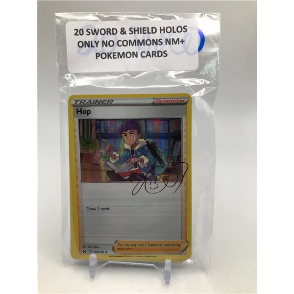 LOT OF 2O POKEMON TCG CARDS SWORD AND SHIELD HOLO ONLY NO COMMONS NM+