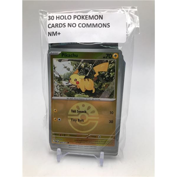 LOT OF 3O POKEMON TCG CARDS HOLOS ONLY NO COMMONS NM+