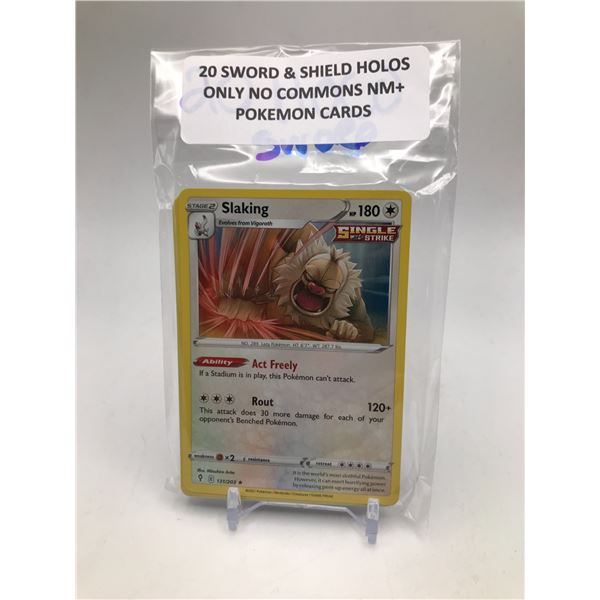 LOT OF 2O POKEMON TCG CARDS SWORD AND SHIELD HOLO ONLY NO COMMONS NM+