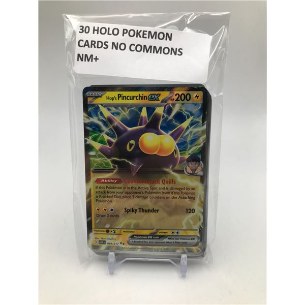LOT OF 3O POKEMON TCG CARDS HOLOS ONLY NO COMMONS NM+