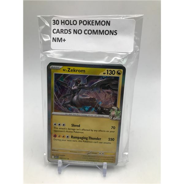 LOT OF 3O POKEMON TCG CARDS HOLOS ONLY NO COMMONS NM+
