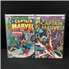 Image 1 : LOT OF 2 COMICS FEATURING CAPTAIN MARVEL - MARVEL COMICS