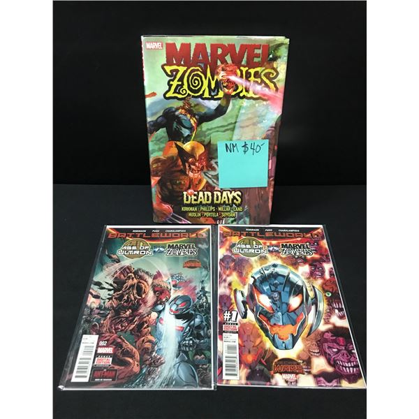 LOT OF 3 COMICS STARRING MARVEL ZOMBIES - MARVEL COMICS