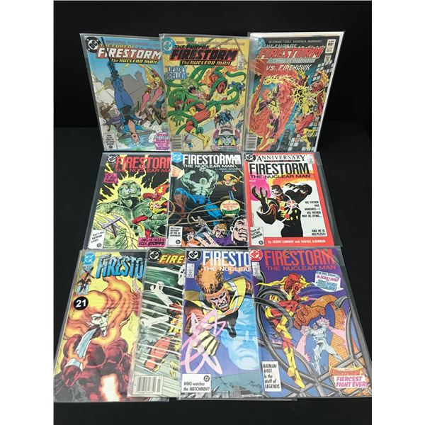 LOT OF 9 COMICS FEATURING FIRESTORM - DC COMICS