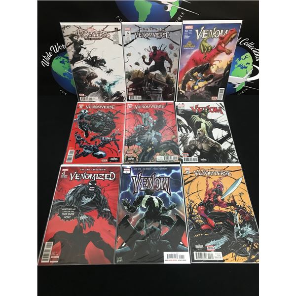 LOT OF 9 COMICS FEATURING VENOM - MARVEL COMICS