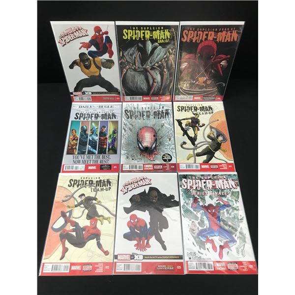 LOT OF 9 COMICS FEATURING SPIDERMAN - MARVEL COMICS