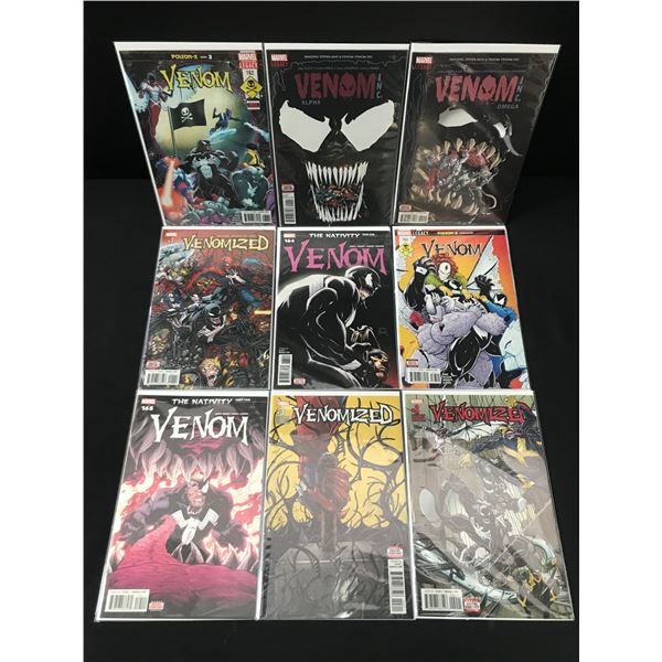 LOT OF 9 COMICS FEATURING VENOM - MARVEL COMICS