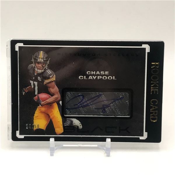 2020 PANINI BLACK CHASE CLAYPOOL ROOKIE AUTO 24/50