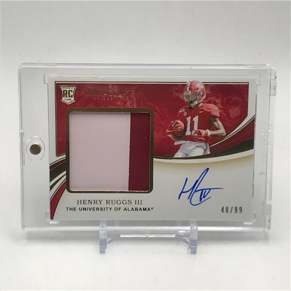 2020 PANINI IMMACULATE HENRY RUGGS III ROOKIE PATCH AUTO 48/99