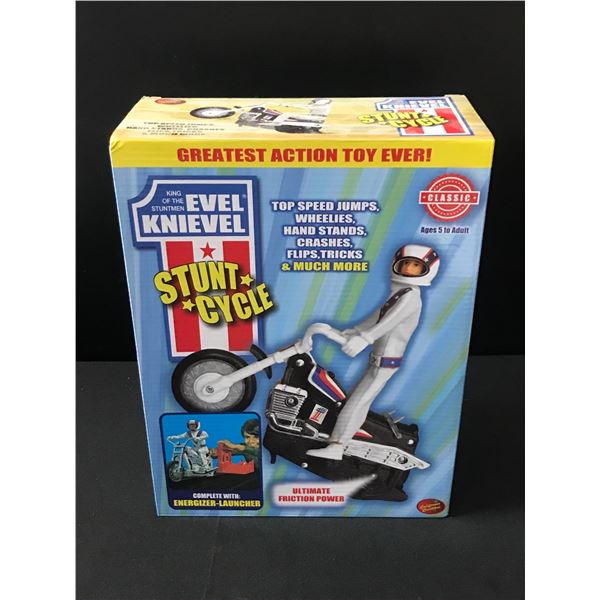 NEW IN BOX EVIL KNIEVEL STUNT CYCLE