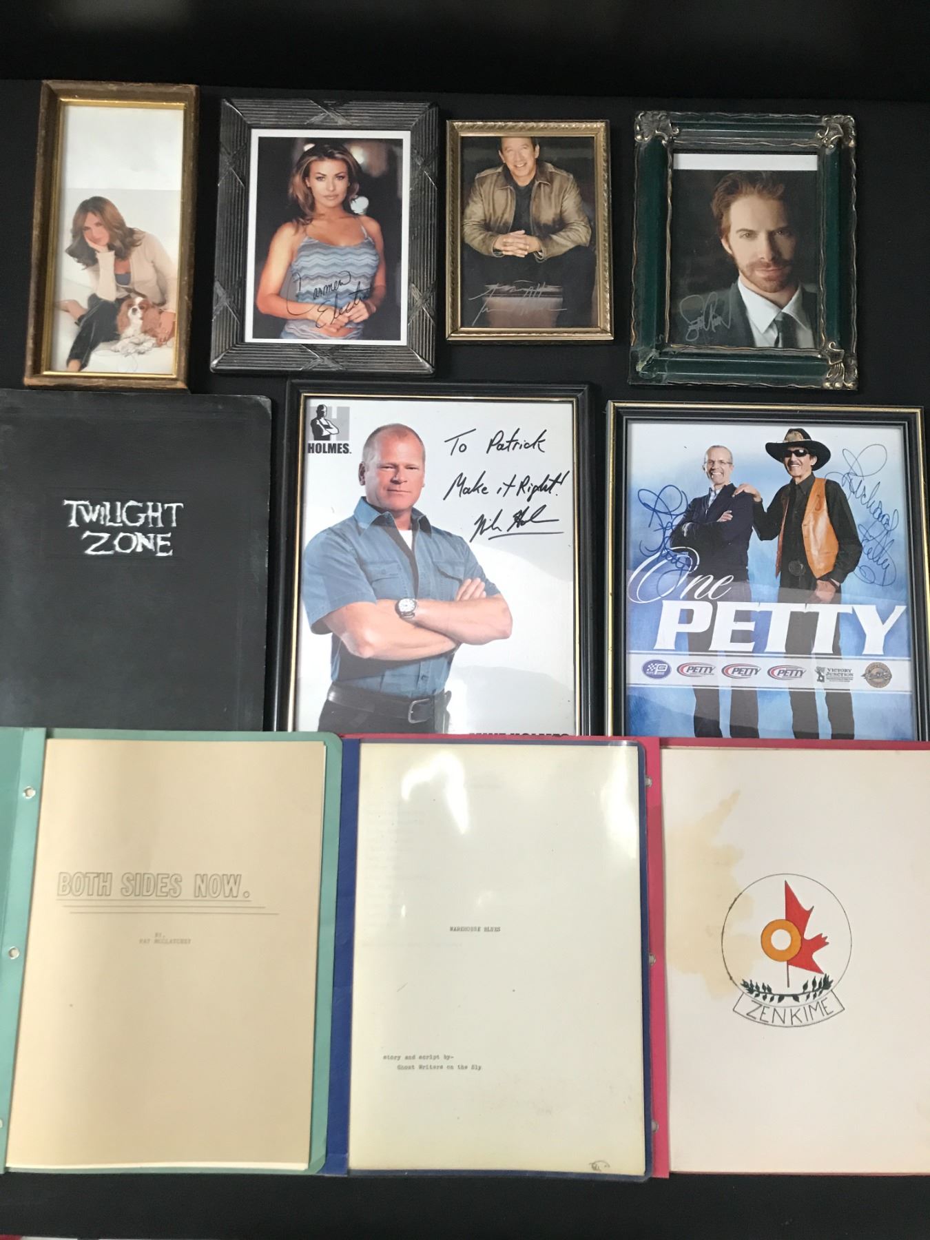 LARGE LOT OF AUTOGRAPHED PHOTOS AND MOVIE SCRIPTS (FROM ESTATE)