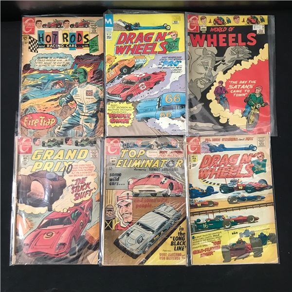 CHARLTON COMICS SILVER AGE RACING COMIC BOOK LOT