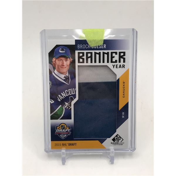 2018-19 UPPER DECK BROCK BOESER BANNER YEAR JUMBO PATCH