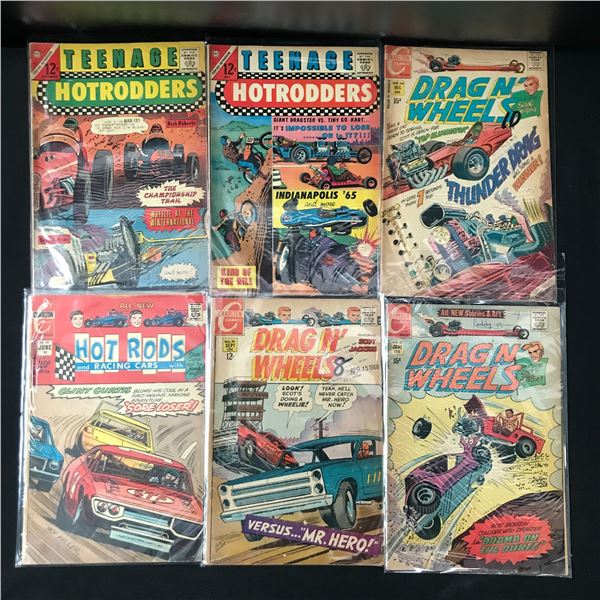 CHARLTON COMICS SILVER AGE RACING COMIC BOOK LOT