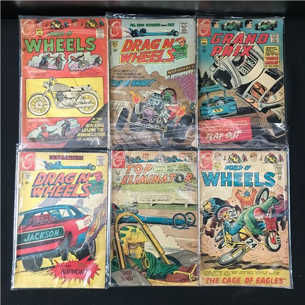 CHARLTON COMICS SILVER AGE RACING COMIC BOOK LOT