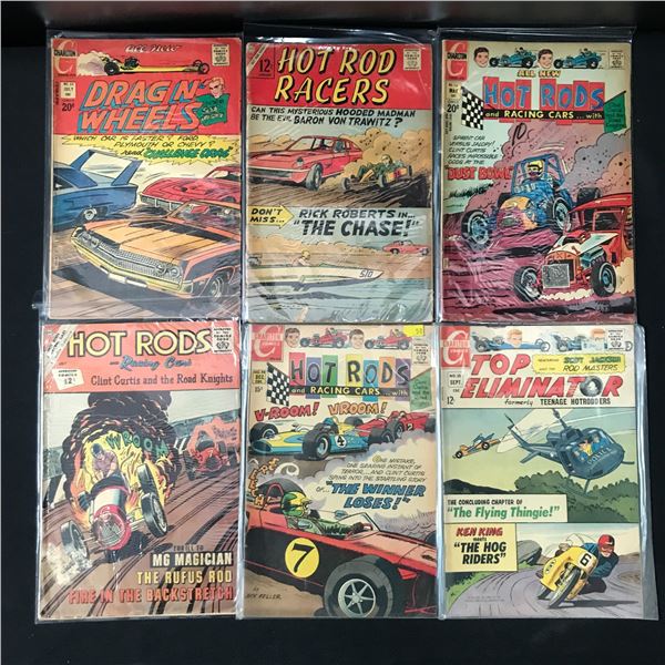 CHARLTON COMICS SILVER AGE RACING COMIC BOOK LOT