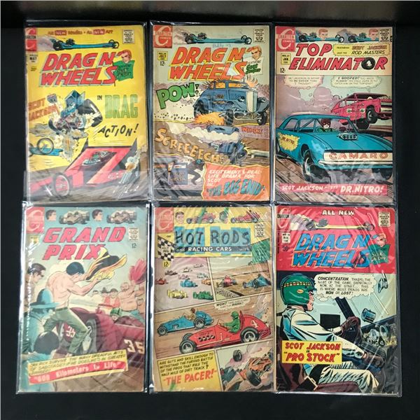 CHARLTON COMICS SILVER AGE RACING COMIC BOOK LOT