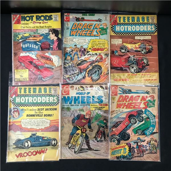 CHARLTON COMICS SILVER AGE RACING COMIC BOOK LOT