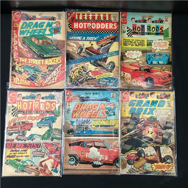 CHARLTON COMICS SILVER AGE RACING COMIC BOOK LOT