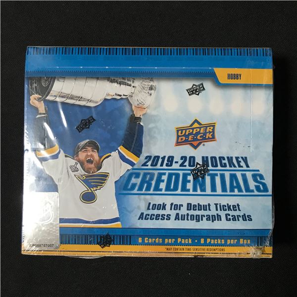 SEALED 2018-19 UPPER DECK CREDENTIALS HOBBY BOX