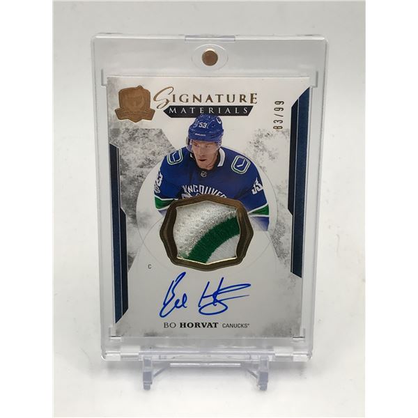 2017-18 UPPER DECK THE CUP BO HORVAT SIGNATURE MATERIALS 83/99