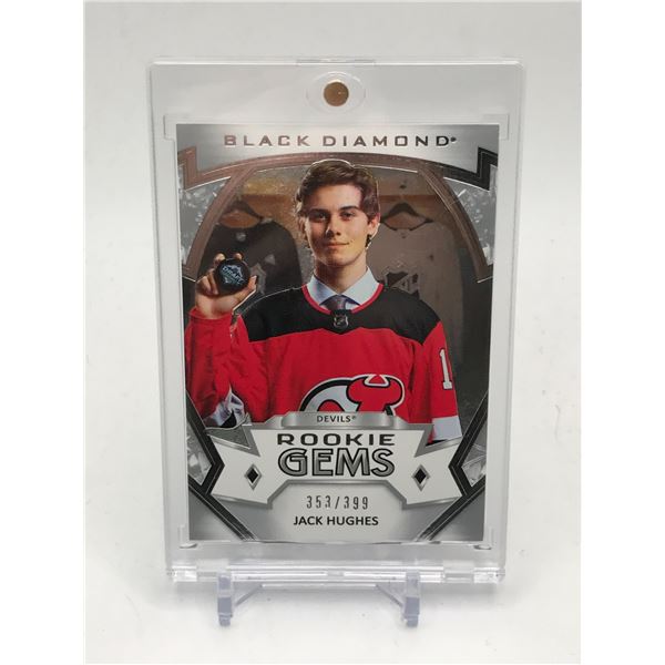 2019-20 UPPER DECK BLACK DIAMOND JACK HUGHES ROOKIE GEMS 353/399