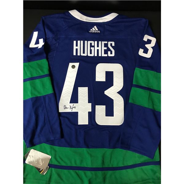 QUINN HUGHES SIGNED VANCOUVER CANUCKS ADIDAS PRO HOCKEY JERSEY (PASTIME COA)