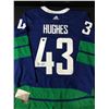 Image 1 : QUINN HUGHES SIGNED VANCOUVER CANUCKS ADIDAS PRO HOCKEY JERSEY (PASTIME COA)