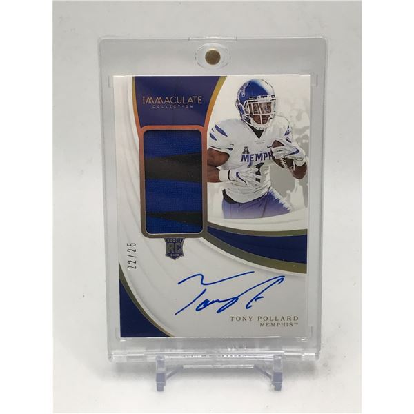 2019 PANINI IMMACULATE COLLECTION TONY POLLARD ROOKIE PATCH AUTO 22/25