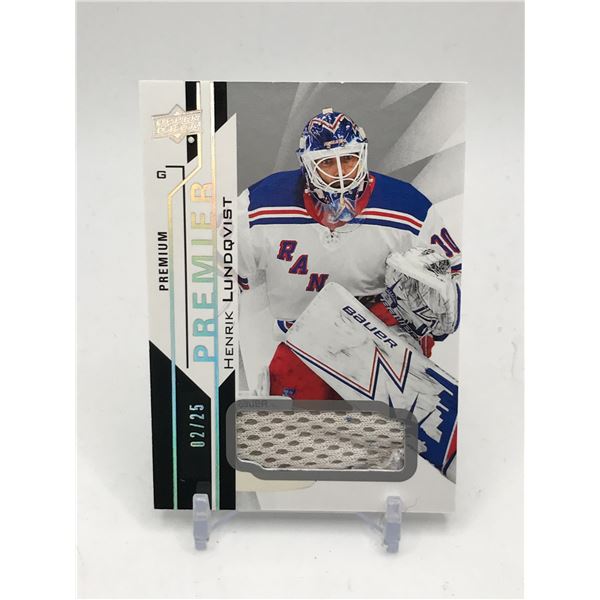 2018-19 UPPER DECK PREMIER HENRIK LUNDQVIST PATCH 2/25