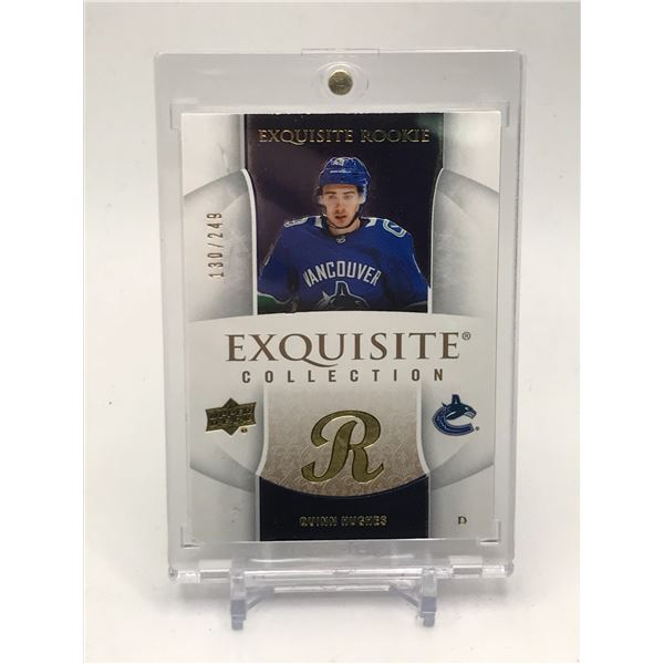 20019 UPPER DECK EXQUISITE ROOKIES QUINN HUGHES 130/249