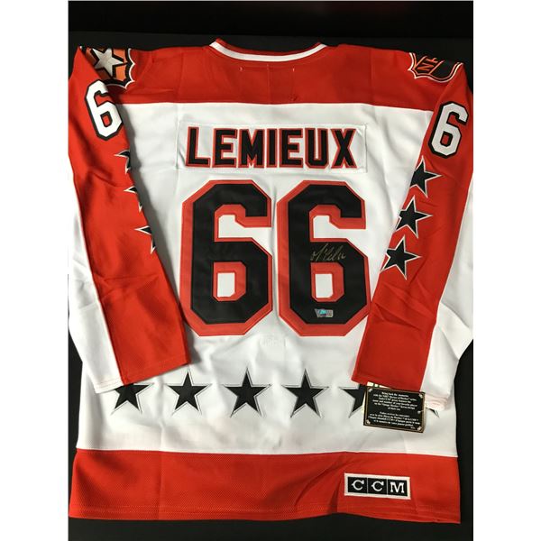 MARIO LEMIEUX SIGNED WALES CONFERENCE ALL STAR GAME CUSTOM JERSEY (ACE COA)