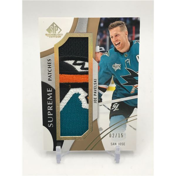2019-20 UPPER DECK SP GAME USED JOE PAVELSKI SUPREME PATCHES